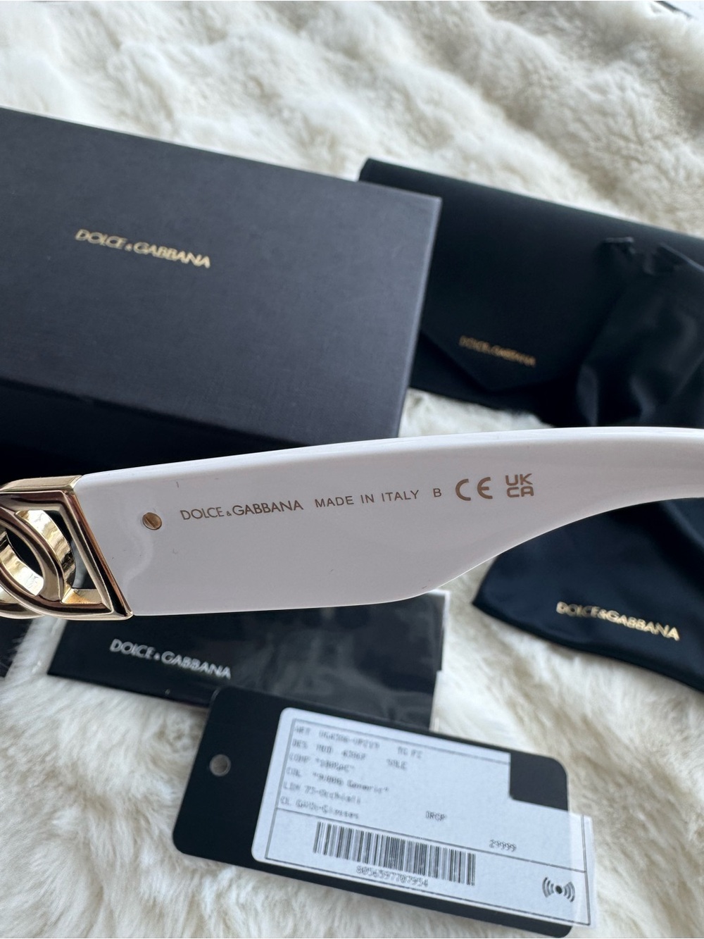 🤍Dolce & Gabbana White Square Sunglasses🤍 - Picture 6 of 8